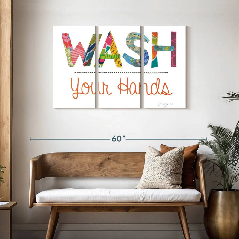 Règle Tergel Wash Your Hands, H 28 po x l 45 po