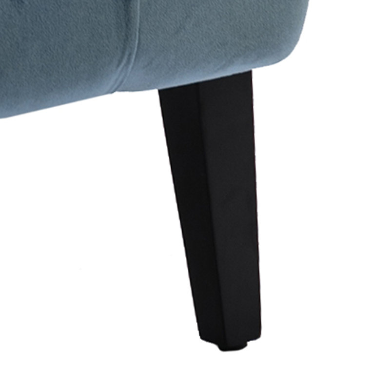 Javita 22.83'' Wide Modern Armless Accent Living Room Chair / Leisure Chair,Upholstered Fabric Button Comfortable Chair with Wooden Legs