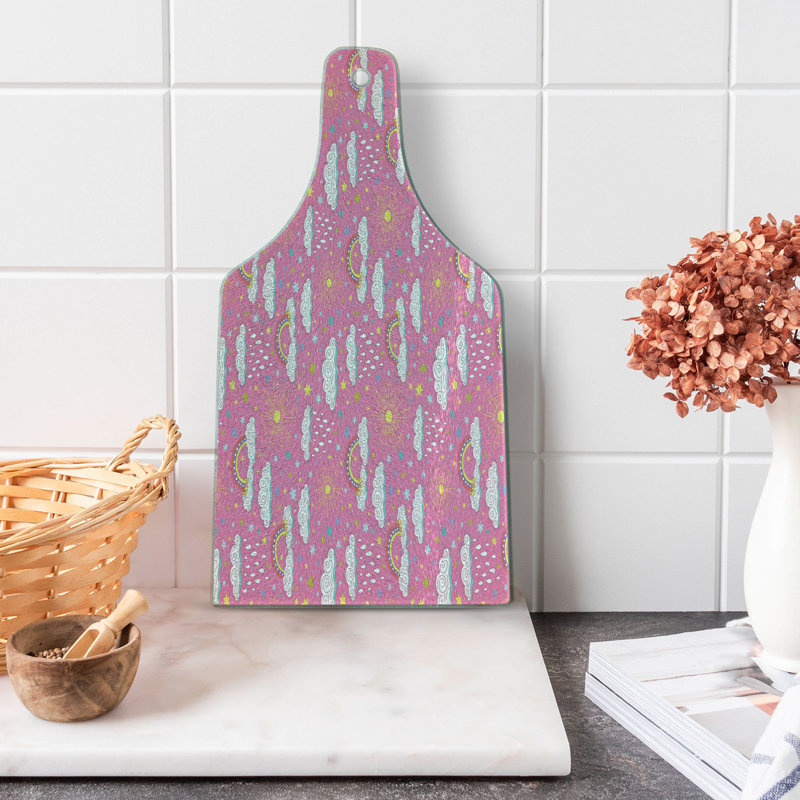 Planche à découper en verre trempé 3 couleurs Ambesonne Rain Rain Multicolor