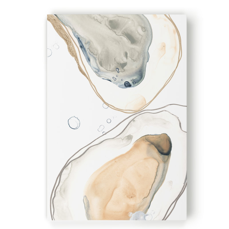 «Ocean Oysters IV», reproduction sur toile, H 32 po x l 24 po , Toile tendue, Sans cadre