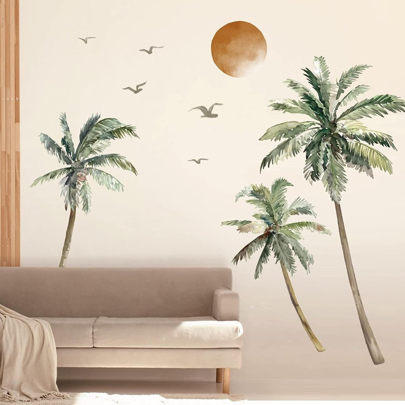 Autocollants muraux palmier Wondever Boho