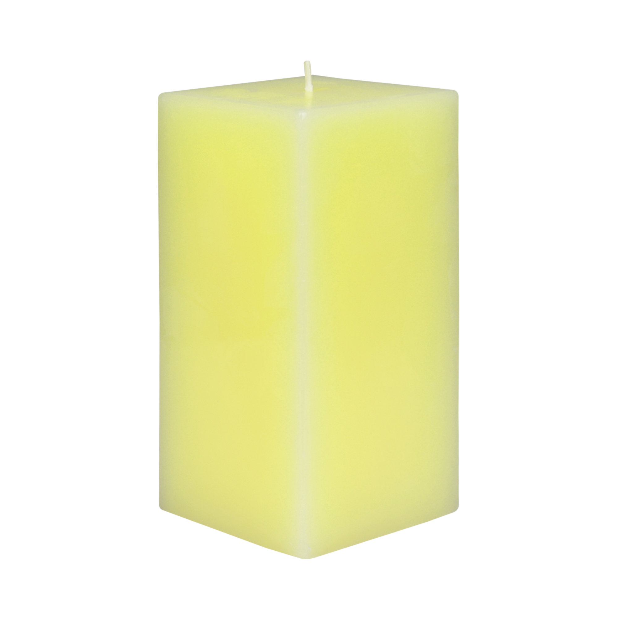 Square Pillar Candle, Ivory, 6" H x 3" W x 3" D, 1 Candle
