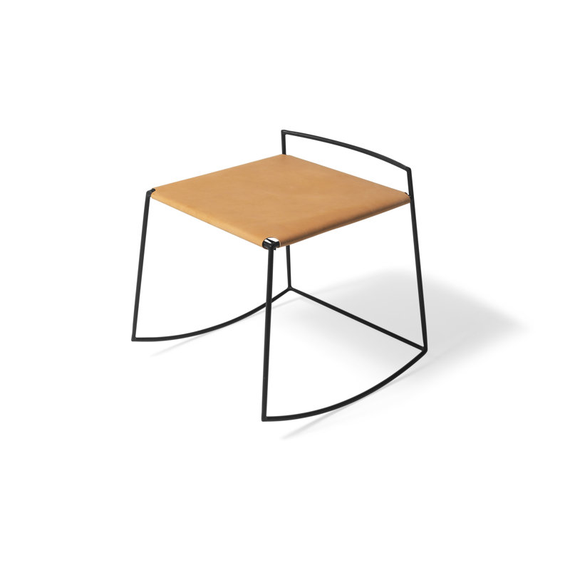 Tabouret à dossier actif Mia, Noir mat
