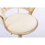 2 tabourets de bar, crème, repose-pieds et base, levage mécanique à hauteur réglable, siège en velours, pieds dorés, pivotant à deux avec hauteur de levage, revêtement, pieds