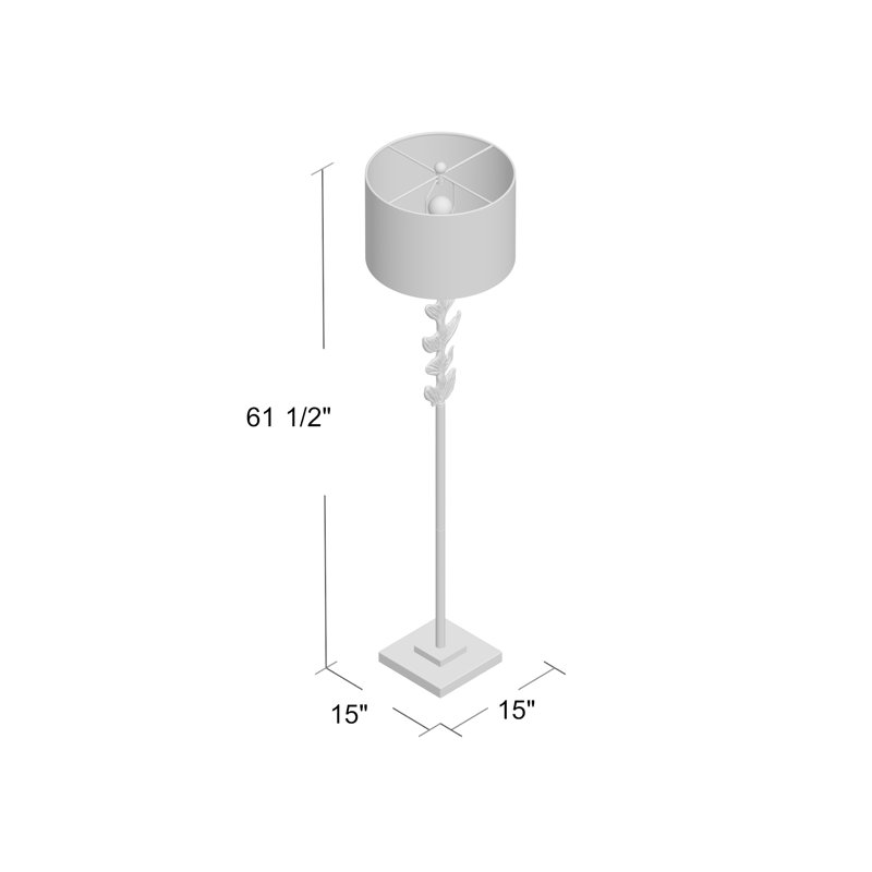 Lampe sur pied 62 po Burson