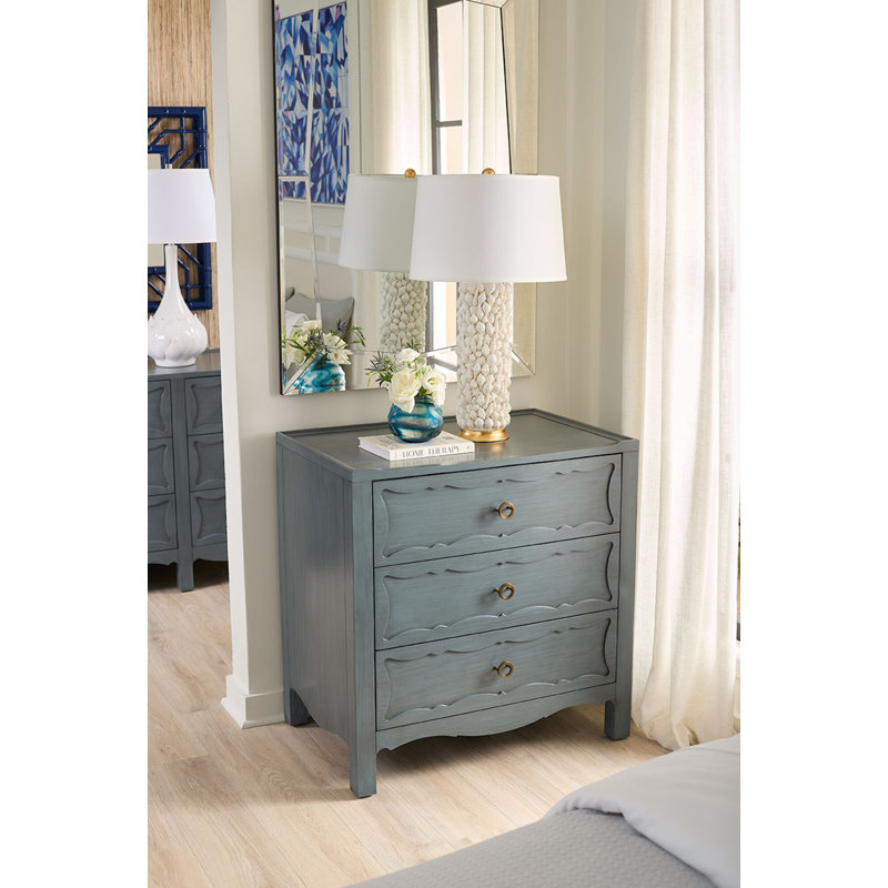 Sara 3-Drawer End Table, Foggy Horizon