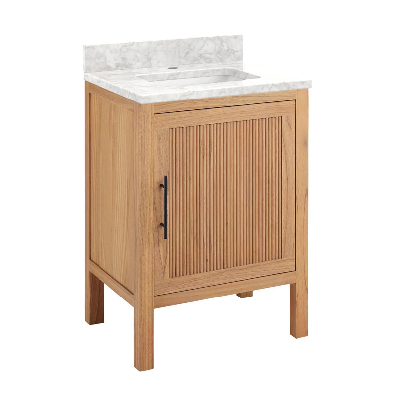 24" Ayanna Single Bathroom Vanity Set with Rectangular Undermount Sink, Single Hole