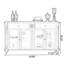 Buffet en bois massif brun noisette