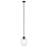 Agnolo 9.62" Wide Pendant with Glass Shade in Blackened Bronze/Clear-963028059-963578819