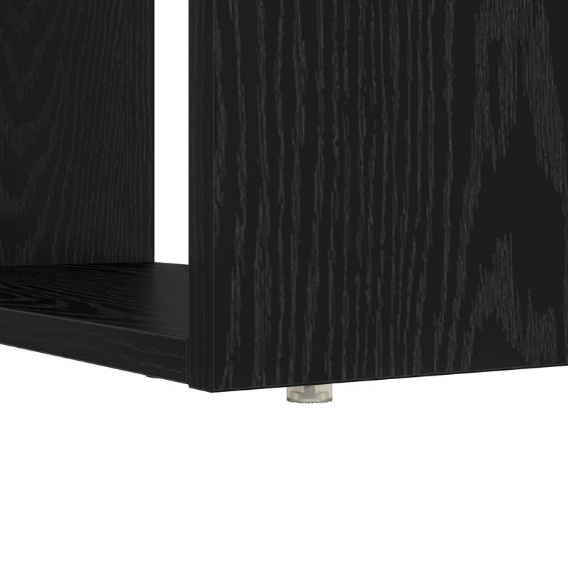 Desk Engineered Wood Medium Desk, Black Oak