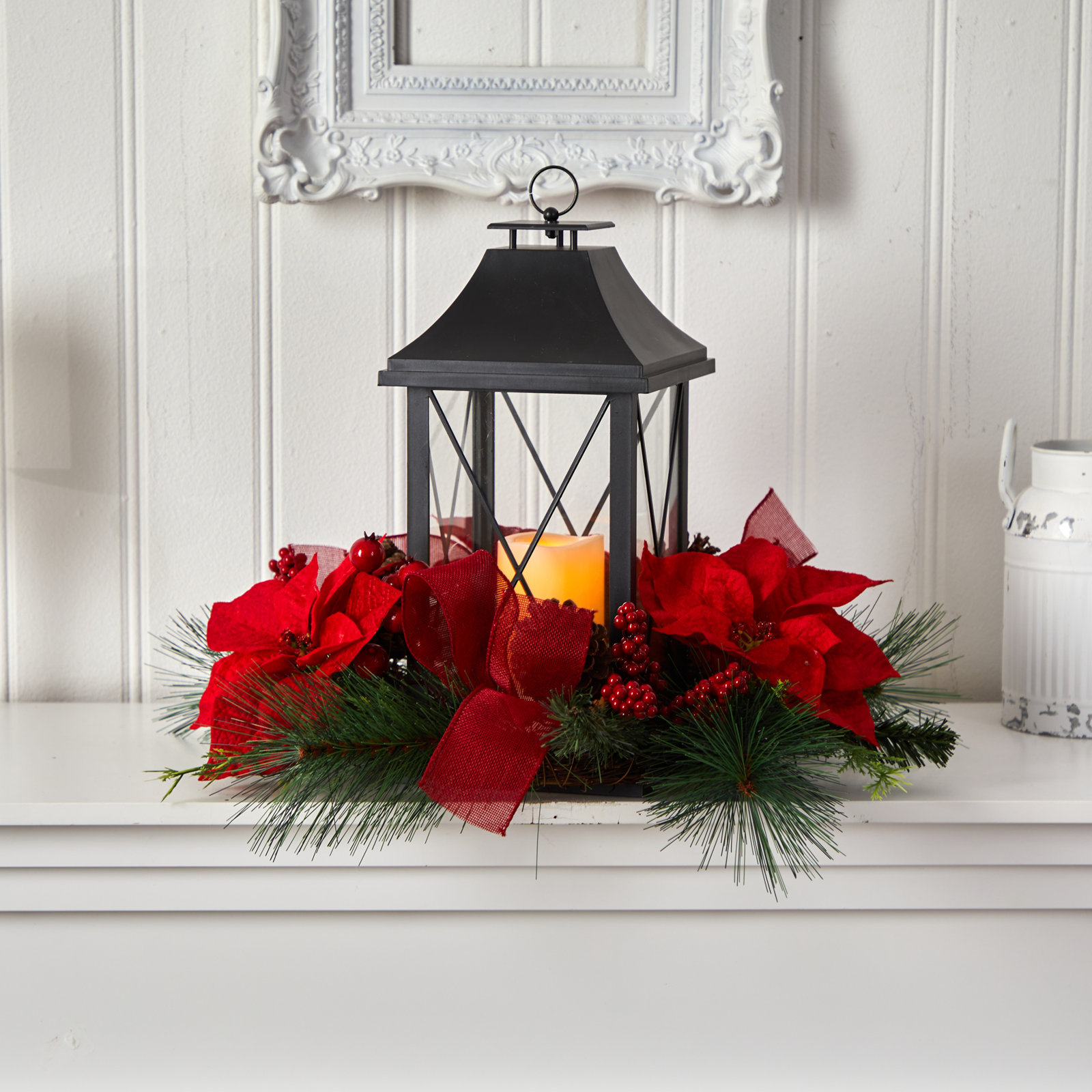 The Holiday Aisle® Poinsettia Lantern Holder