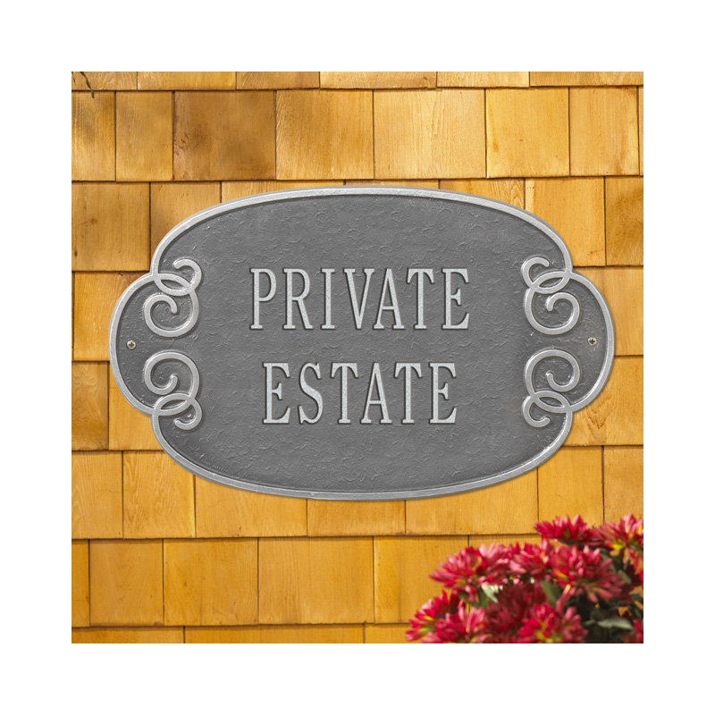 Florence 2-Line Wall Address Plaque, Black and Gold, Yes