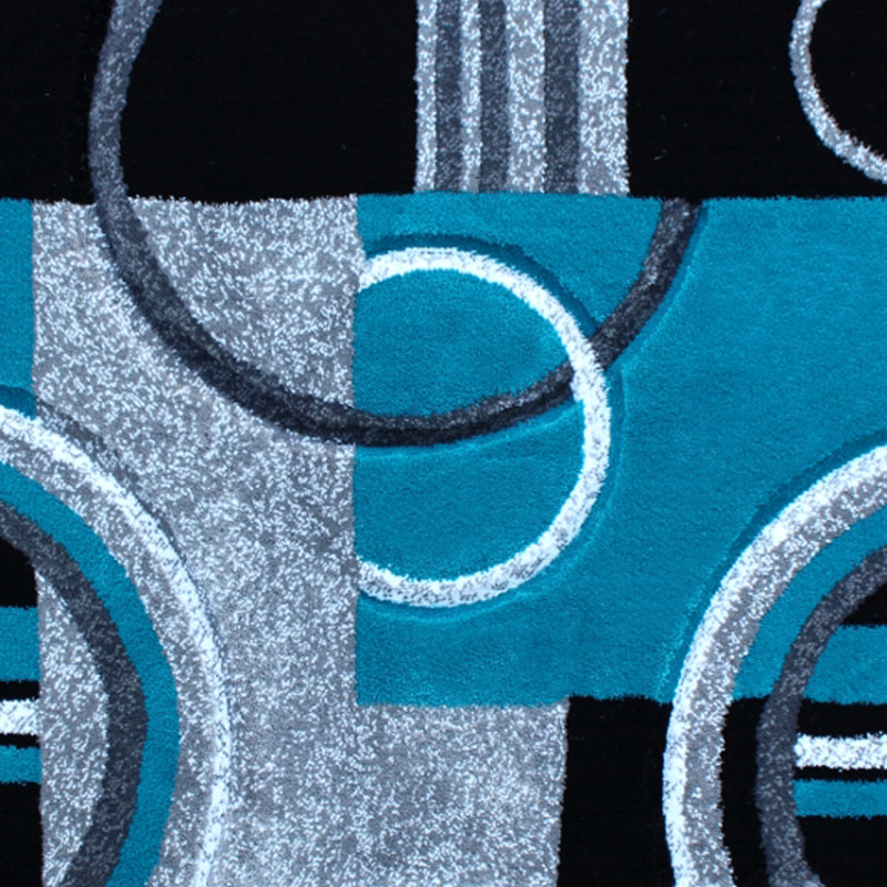 Skakke Modern Geometric Design Abstract Area Rug, Runner 2' x 7'3"