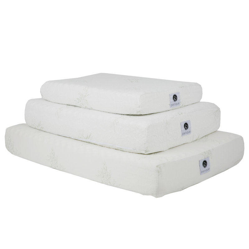 Petique's Bamboo Memory Foam Pet Bed, Large (44" W x 27" D x 6" H)