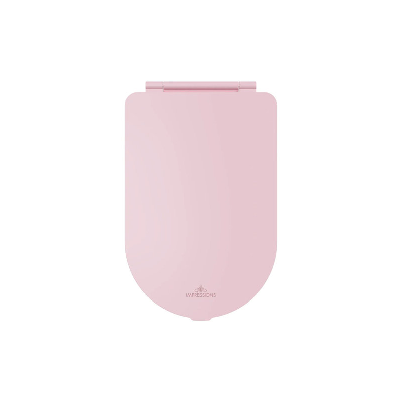 Miroir de voyage à DEL avec miroir grossissant 10X et housse de protection Impressions, 8,03 po x 5,2 po, Rose