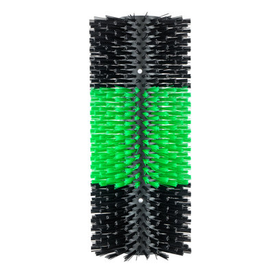Bétail à gratter, 1 brosse à chèvre avec 4 vis, grattoir à vache de 16,9 po x 7,5 po pour soulager les démangeaisons, outil de grattage de massage pour bovins de cheval, vert et noir