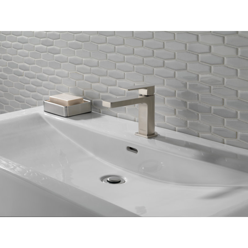 Xander Single-Hole Bathroom Faucet with Drain Assembly, Stainless