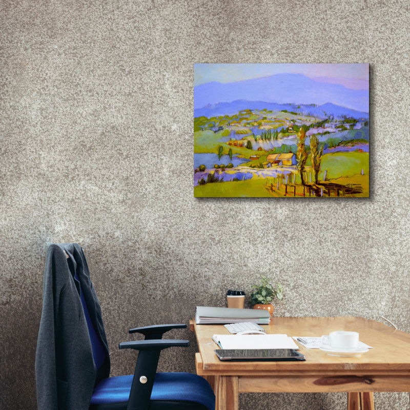  «Provence Fields» par Dorothy Fagan, art mural sur toile, 34 po x 26 po, H 26 po x l 34 po