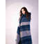 TAPIS DE CONDUITE EN LAINE DE COULEUR NOIR FAIT MAIN Kenshawn - Octogone | Bleu bleu clair, design moderne contemporain, antidérapant fait main à poils longs-118851549