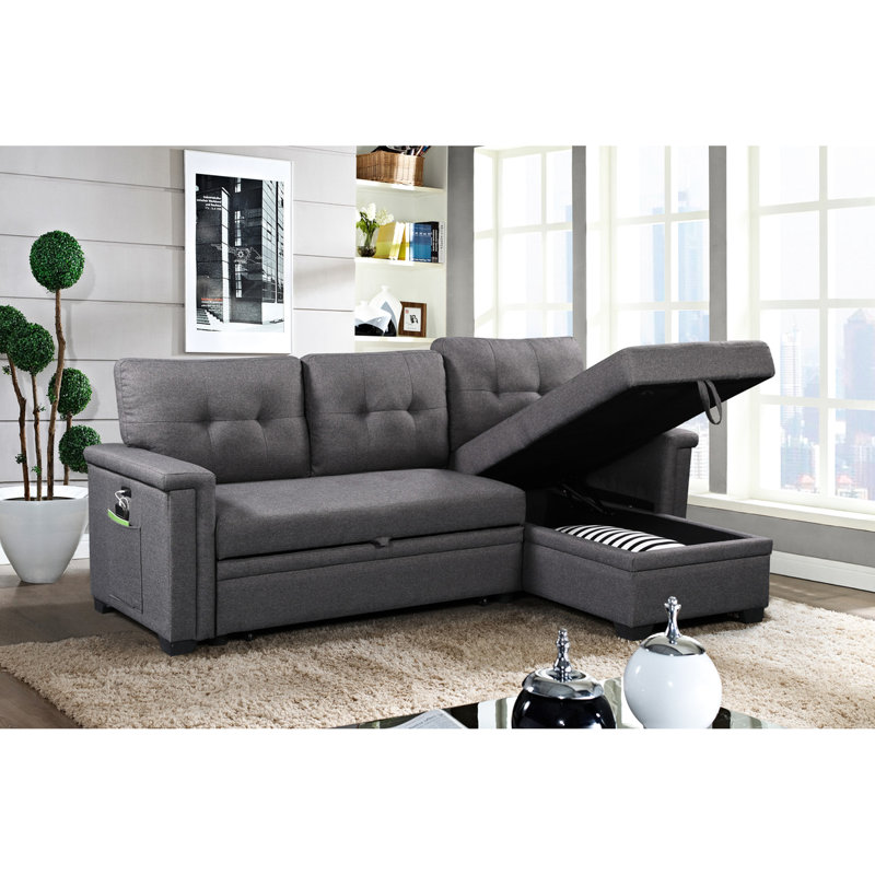 Canapé modulaire réversible avec rangement et couette