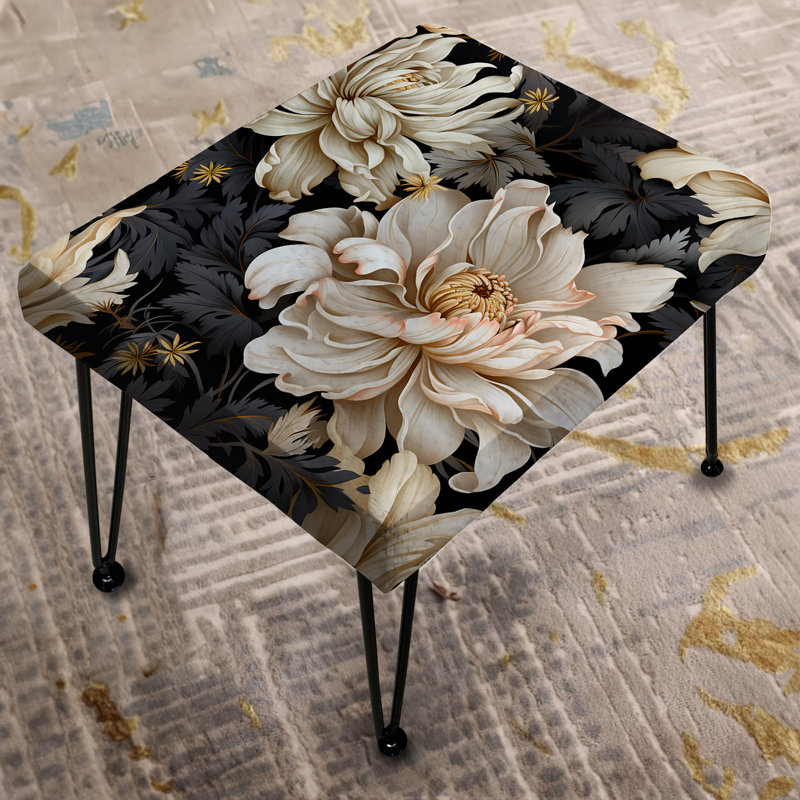 Repose-pieds rectangulaire Golden Glam