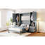 Lit escamotable double pleine grandeur avec placard, tiroirs et tablettes, gris-1068891016-1068891017