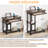 28"-39.3" Height Adjustable Portable Desk with Power Outlet & USB Ports