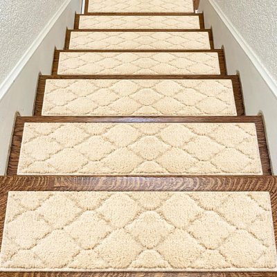 Tapis d'escalier doux antidérapant pour marches en bois, 10 pièces 28 po x 9 po