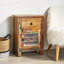 Table d'appoint exquise fabriquée à la main avec tiroir et armoire, un ajout étonnant à votre décor