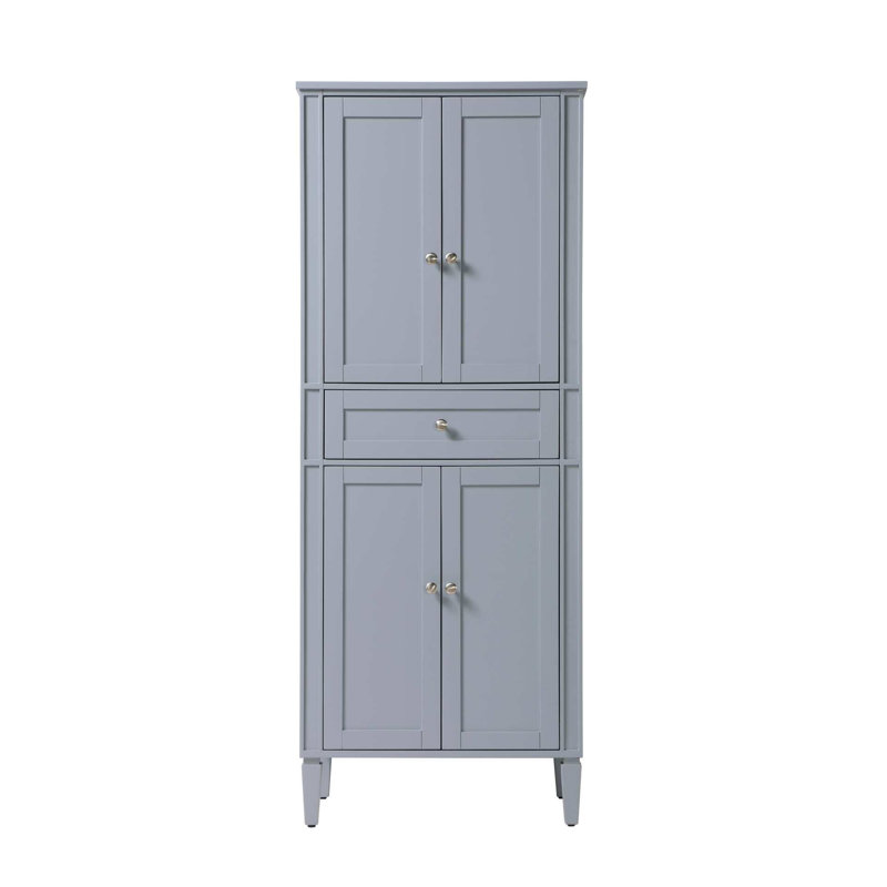 Armoire de rangement pour salle de bain 28 po en gris, H 72 po x l 28 po x P 20 po, Gris