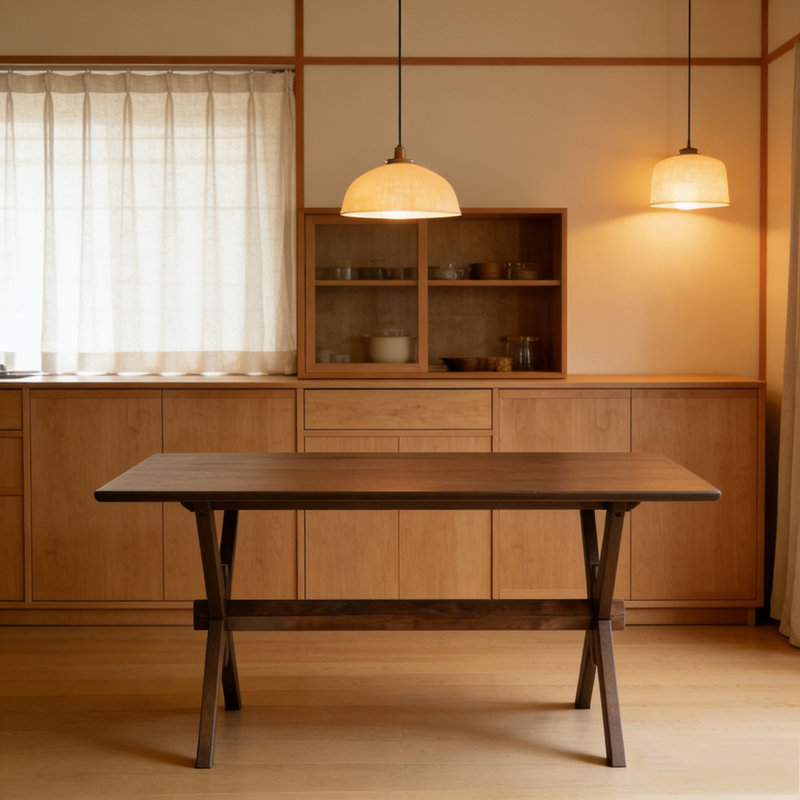 Table de salle à manger 63 ", Noyer