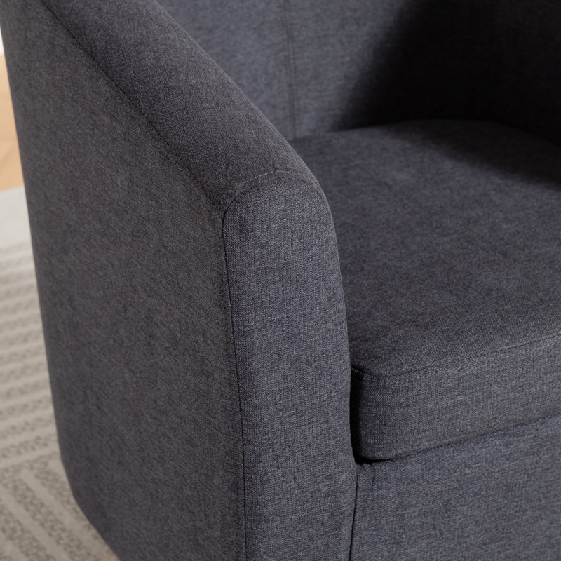 Upholstered Armchair, Charcoal Grey