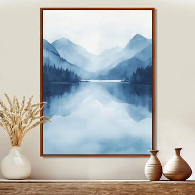 Scandinavian Calming Lake I - Blue Nature, reproduction d'art