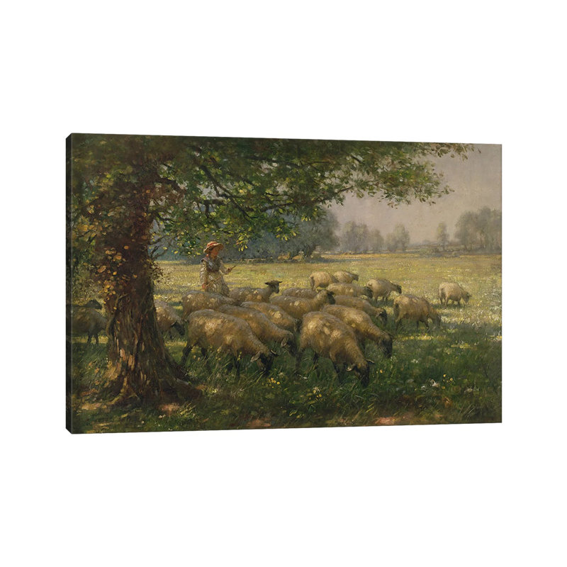 La bergère - Estampe numérique sur toile tendue avec châssis, H 12 po x l 18 po