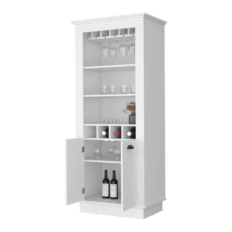 Armoire-bar à vin Tyler, Blanc