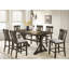 Chaises de salle à manger rembourrées brun rustique 2pc