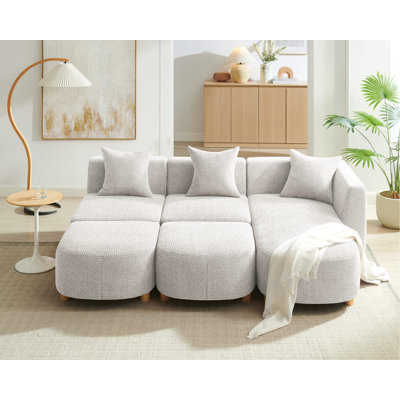  109.8'' Upholstered Boucle Sectional Sofa