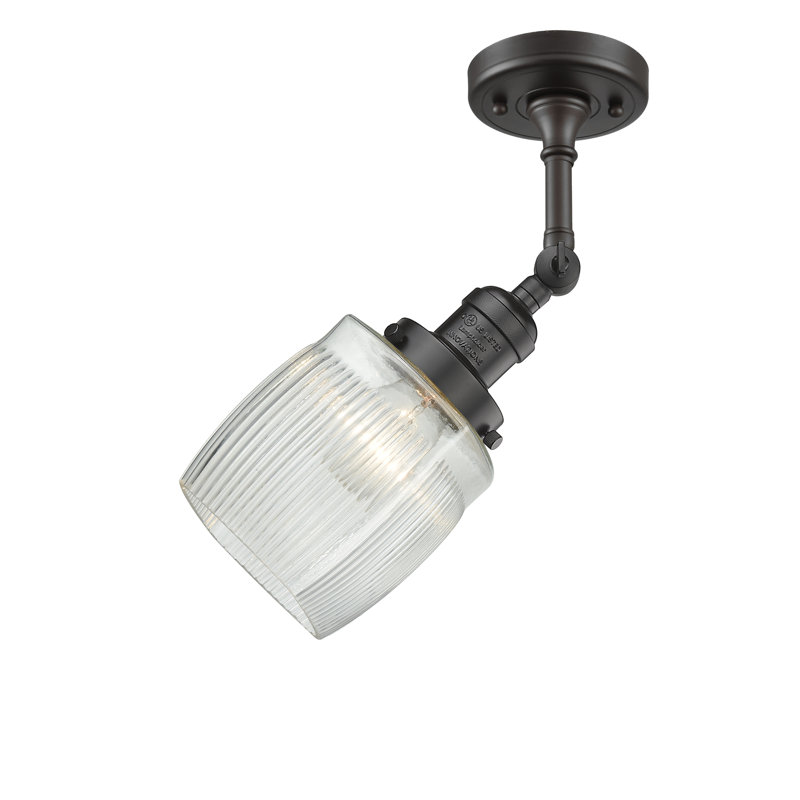 Plafonnier semi-encastré 1 lumière 5,5 po Mireya, Ampoule non incluse, Bronze huilé