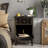 Aleksandria One Drawer Rustic Farmhouse Nightstand with Open Shelf-391106897