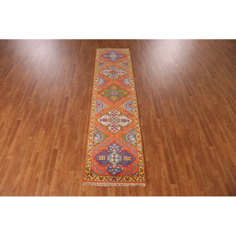 Orange Traditional Indian Runner Rug 3x10