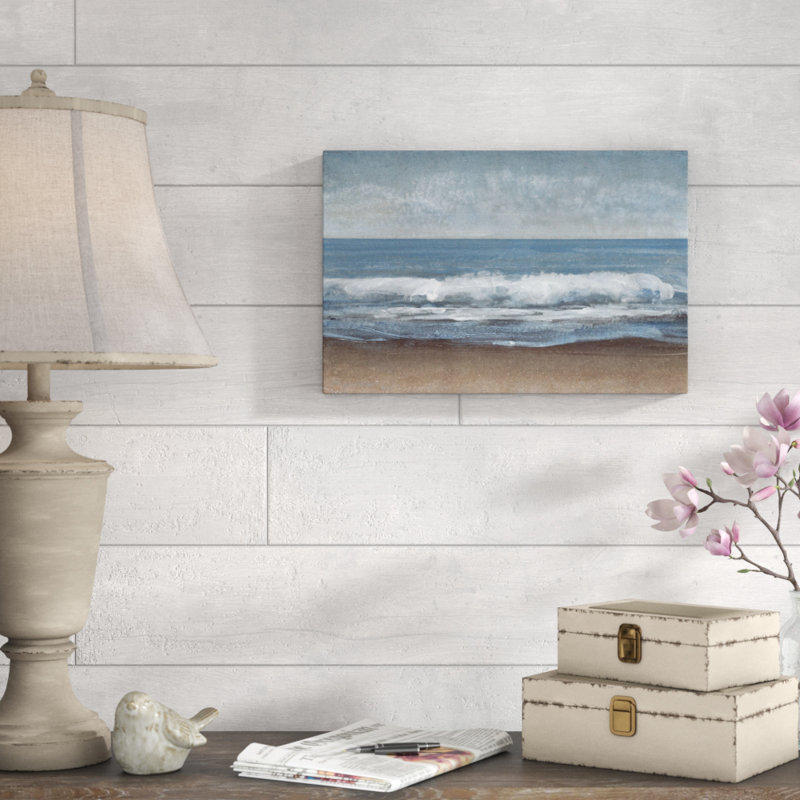 «Lingering Gray I» par Marmont Hill, reproduction sur toile, H 12 po x l 18 po x P 1,5 po