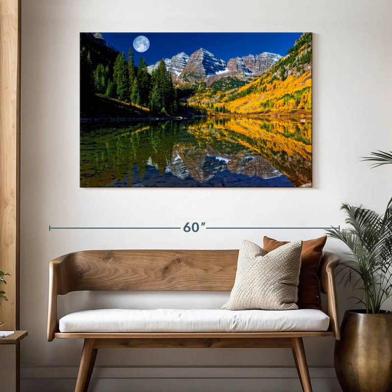 Alvord Maroon Bells pleine lune, H 32 po x l 48 po