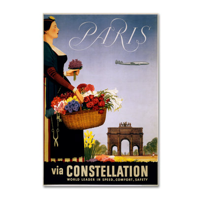 « travel 9 », publicité rétro sur toile tendue