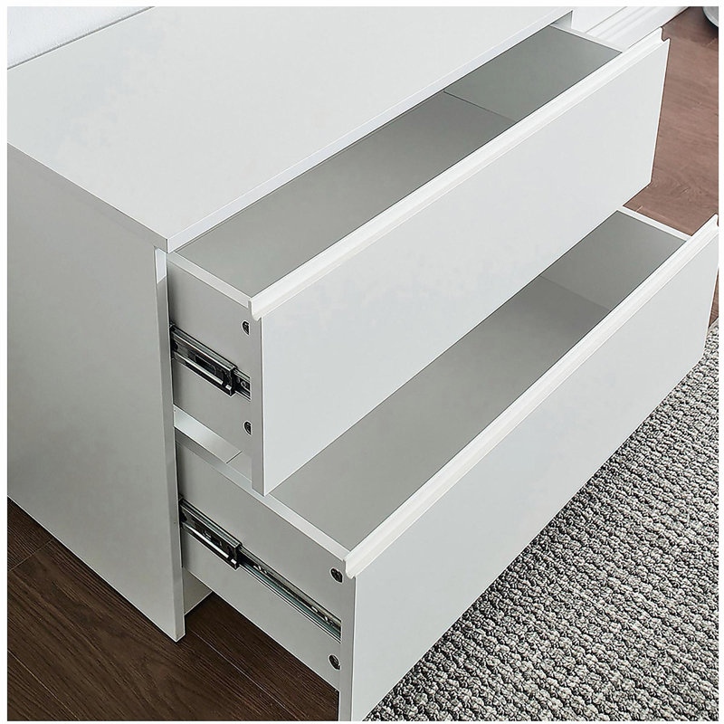 Système d'organisation en bois Devi, Blanc