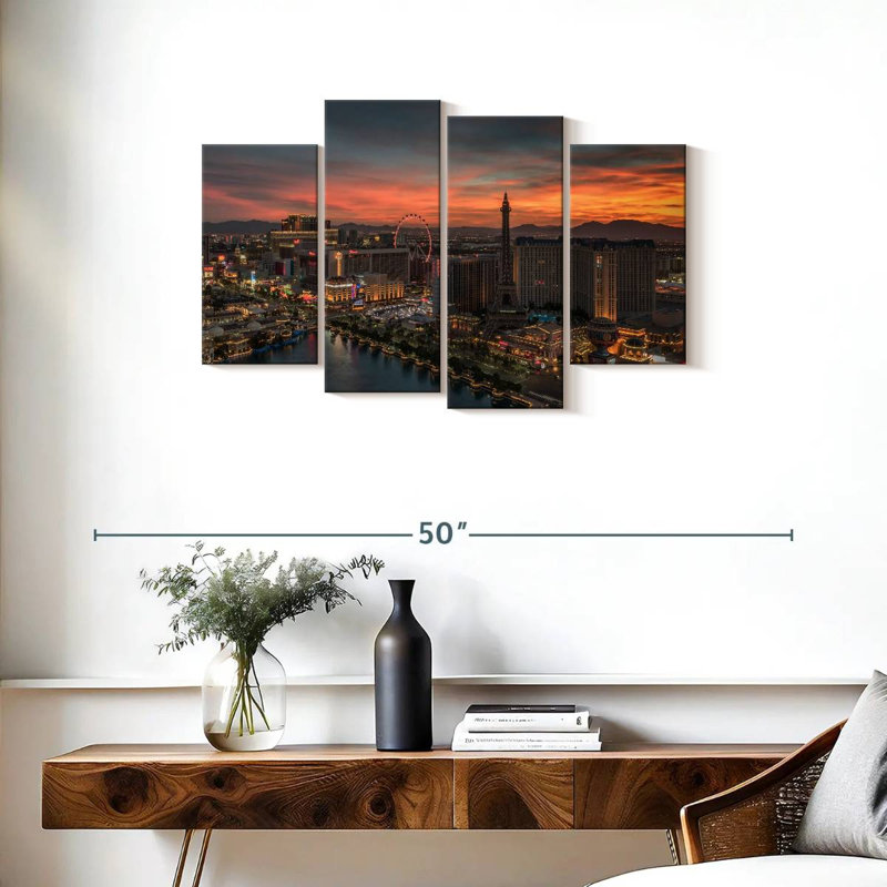 Sirci, Las Vegas, coucher de soleil, H 22 po x l 36 po