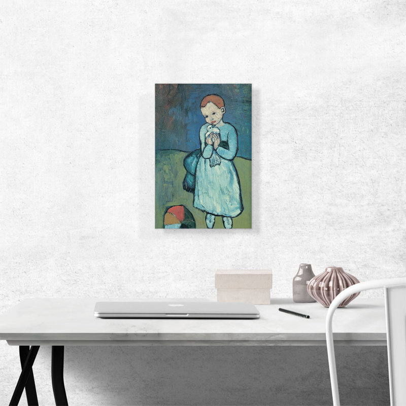 «Child with Dove» par Pablo Picasso, reproduction d'art sur toile tendue, H 18 po x l 12 po x 1,5 po
