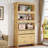 Tall Bookshelf with Storage Drawers,Modern Bookcase with File Cabinet
