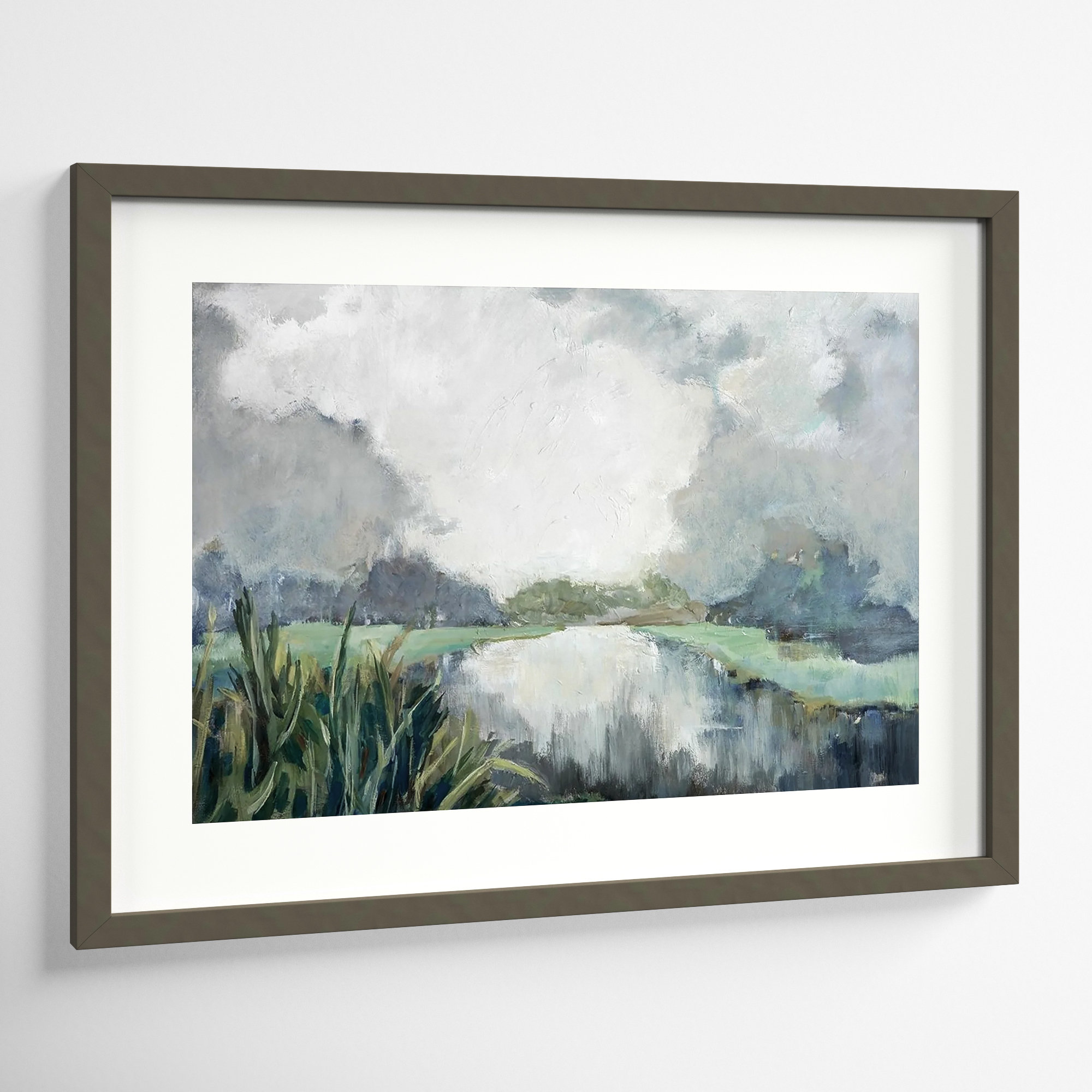 Passage by Mary Parker Buckley, 19" H x 26" W, Framed Print, Gray