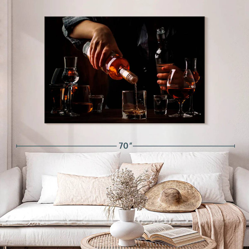 Yarlin Bartender Pouring Drinks, 30" H x 45" W