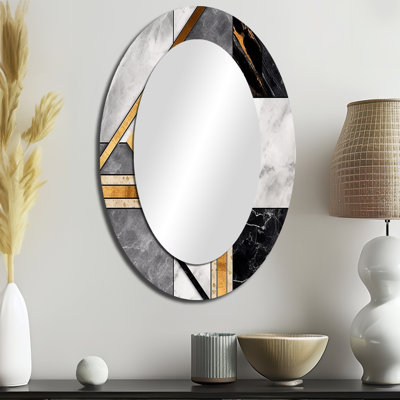 Lando - Miroir abstrait en métal